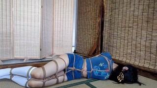 EMshibari zero blue shirt rope bondage part3
