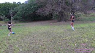 ANITA and NIKA - We want to play football with you! (HD)