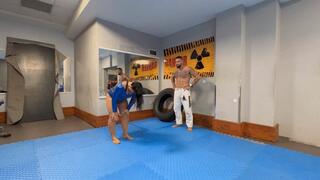 Lift and Carry: Ina with a Big, Muscular Guy on Her Shoulder