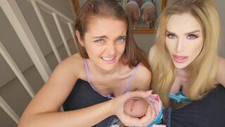 Step-Sisters Jerk & Suck Off Pervy Step-Bro