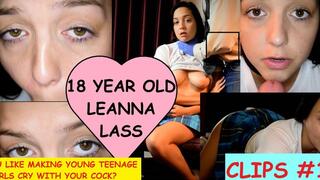 RARE Leanna Lass 18 year old girl slowly sensually sucks cock POV talks dirty to old man cries when she deepthroats CLIPS #1-3