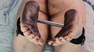 Dirty feet slave Bastinado