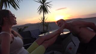 GABRIELLA - What a beautiful sunset! - Foot worship, toe sucking, face as a footstool