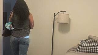 Tiny Roommate Spying on Sammie Gets Punished