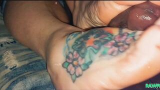 Good evening foot fuck no cumshot (nc)