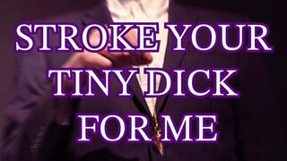 Stroke your tiny dick for ME