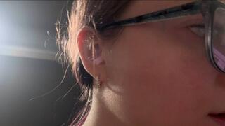 Emma masturbates her ears - with her new earplugs - part 15