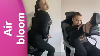 Teasing balloons with my teeth and tongue