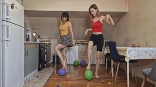 Stomping Balloons Is Fun