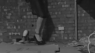 Bagged in Platform Heels in the Attic