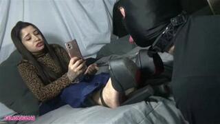 Loser licking all the dirt off his shoe while doing stories (blackmail) by Sabryna # SD MOBILE