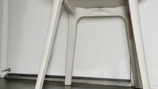 Goddess Cali takes tiny friend to work in sweaty nylons