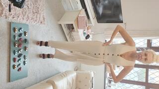 GIANTESS Charn crushes 20 tiny toy cars in chunky high heels extra full body view feet foot toy car crush