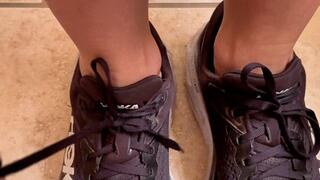 TOE JAM Close-Ups and Sock Removal After Run - Foot Fetish