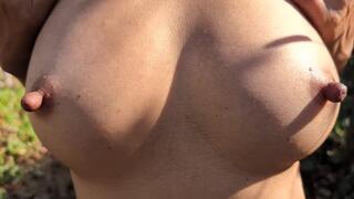 RUBBING MY BIG TITS (ASIAN MILF OUTDOORS} | Tina
