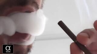 Smoking More menthol 120s super closeup SLOW