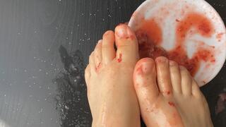 Fraises, sucre et salive