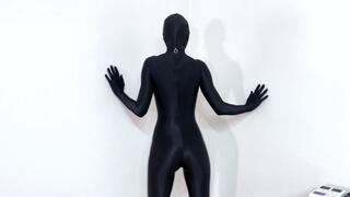 Steffi in Black Zentai Suit