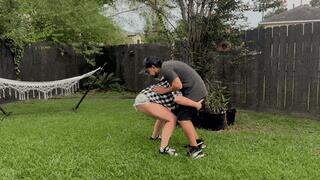 Carrying Aaron: Tilly McReese and Backpack Aaron ((HD Mp4))