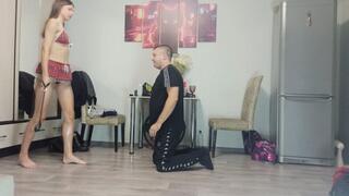 Scarlet kicking balls