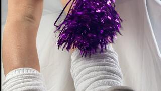 A Shoejob Date with a Cheerleader in Reebok Freestyle Sneakers and Slouch socks - CBT, Shoejob and POV Views - Huge cumshot - multiedit