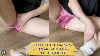 Hurt foot causes EMBARRASSING Pee accident