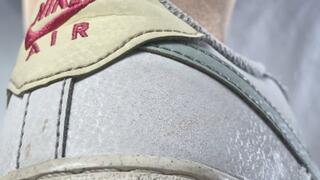 Nike AF 1 Sneaker fetish - Underglass and POV views on a Cheerleader in Nike Air Sneakers and Nylons - Shoefetish - 4k