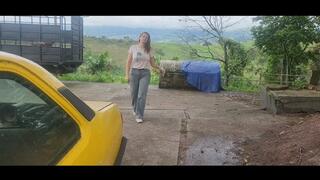 Cracking my old chevette in the farm