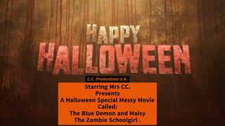 Halloween Special 1 Blue Demon and Zombie Schoolgirl
