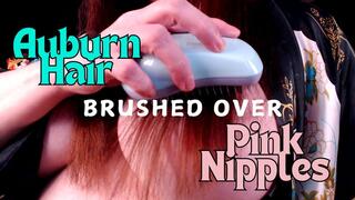 Auburn Hair Brushed Over Pink Nipples - MP4