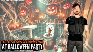 Toilet Transformation at Halloween party