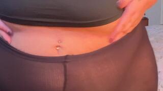 Big Belly a Huge Ass and Big Legs in Tights