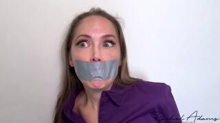 secretary tied and gagged in tape