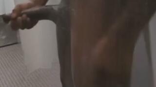 BBC STROKING IN THE SHOWER