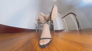 6K LELE sexy pantyhose sandals shame 360VR