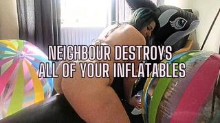 4K - Neighbour Destroys All Your Inflatables (Part 2)