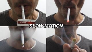 Smoking Muratti red 100s closeup IYF 091024 SLOW