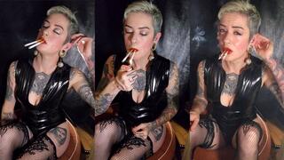 720p Powersmoking 2 Cigarettes, Becoming Desperate for Air