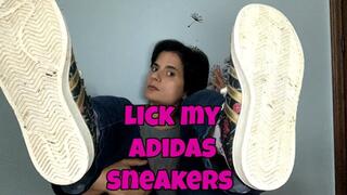 lick my adidas sneakers