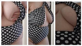POLKA DOT BATHING SUIT TEASE