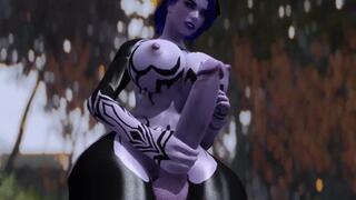 Big Futa Cock Girl Masturbates Animation 3D