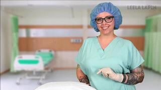 Dr Leela Lapin Double Gloves Before She Catheterizes You and Removes Your Prostate in Rad Removal