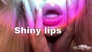 Drooling shiny lips