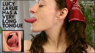 Lucy LaRue Has A Very Long Tongue