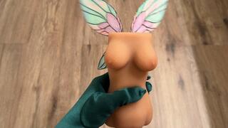 Futa Uses Flowery Cock on New Fairy Onahole Friend [futa on female, size difference, belly bulge, sex toys, mini girl, fairy fetish]