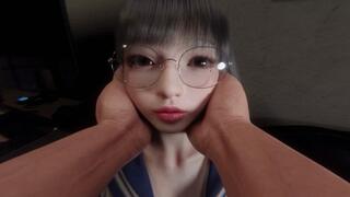 Beautiful Sexy Asian Girl Fucked on Sofa Animation 3D