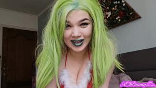 Grinchina farting on Mr Santa as revenge