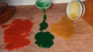 Fifi spills melted gummies into puddles of different colors then gets completely stuck in the mess *new* replay