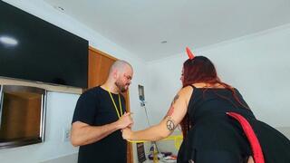Farting Brazilian domination, by Miss Ariel and Slave Rebbit Guy, (cam by Manu) FULL HD