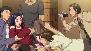 Gangbang in a Love Hotel with a Big Ass Busty Babemp4